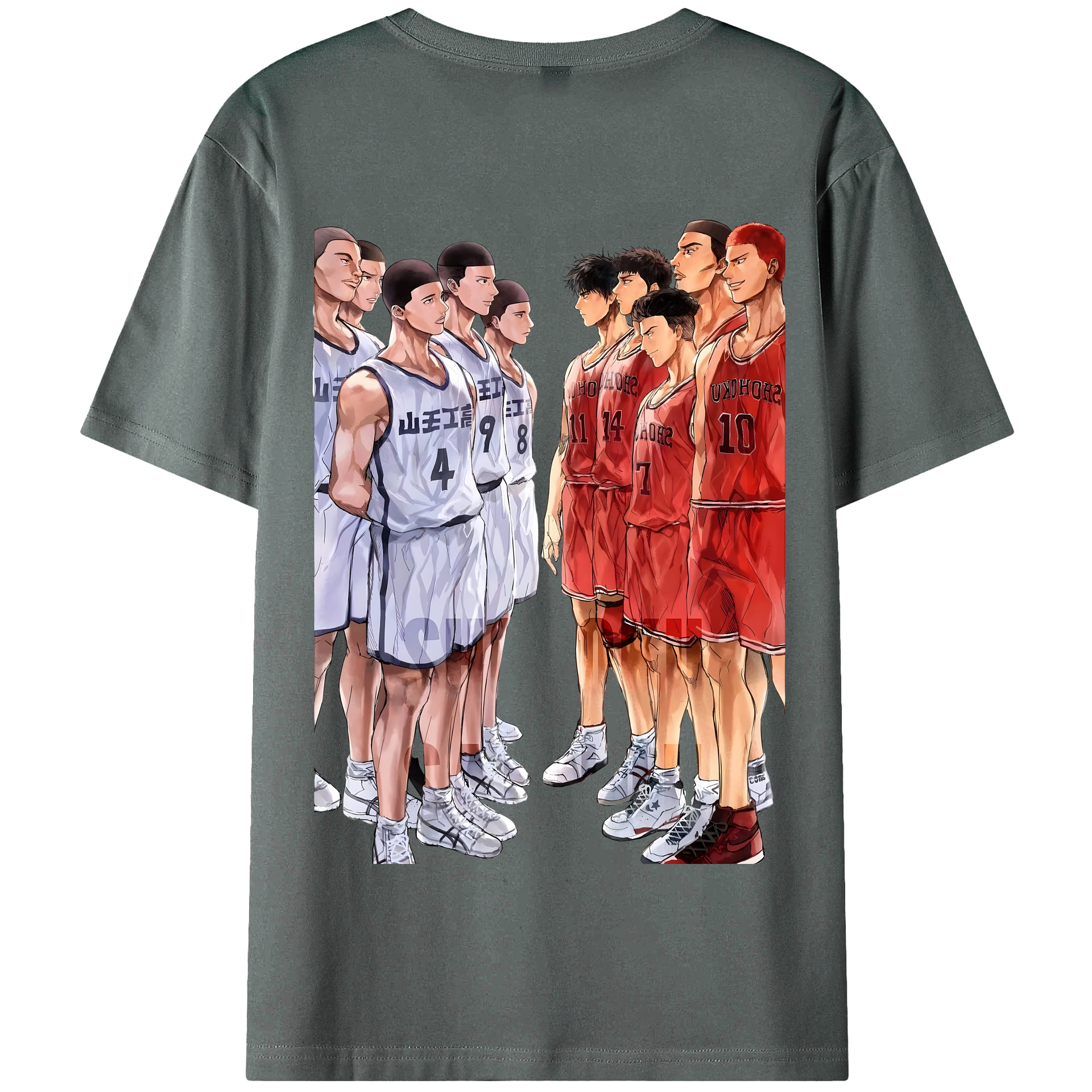 SLAM DUNK／スラムダンク 綿100％半袖Tシャツ（背面プリント）